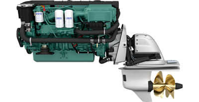 Volvo Penta D6-370 370hp Marine Diesel Engine | Wave Inboard